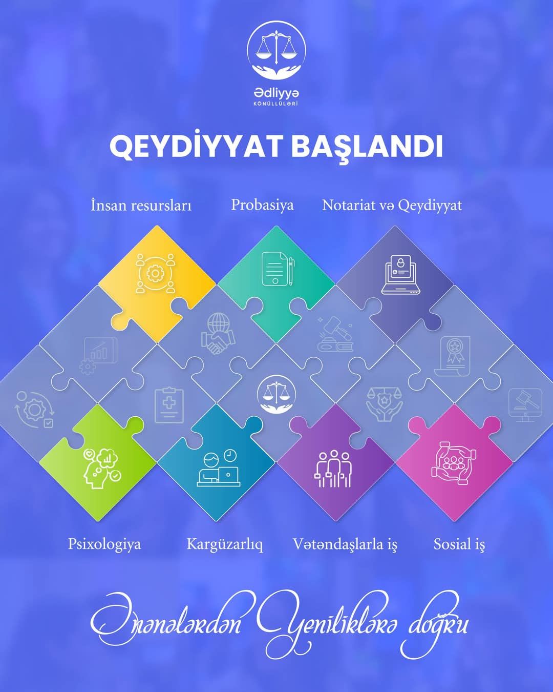 Ədliyyə Könüllüləri hərəkatına qeydiyyat başladı!