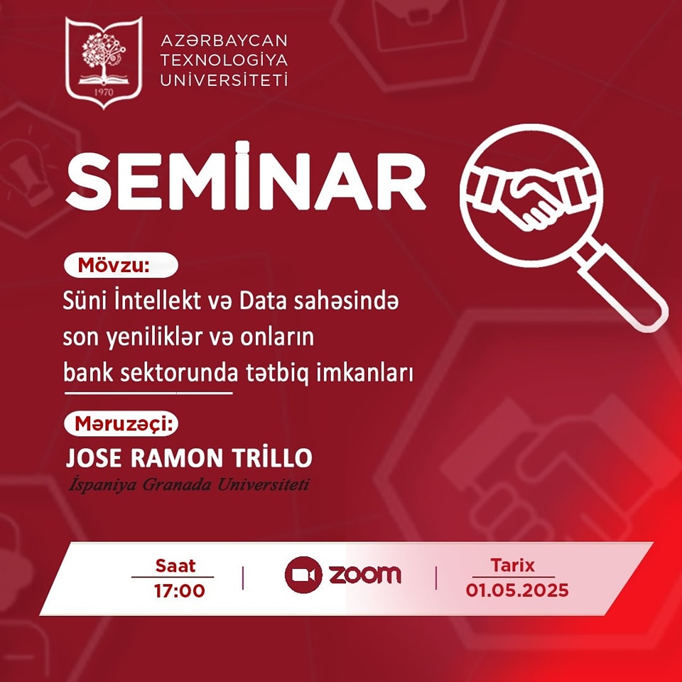 ATU-da Jose Ramon Trillonun vebinarı təşkil ediləcək