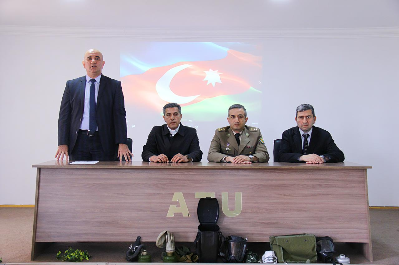 Azərbaycan Texnologiya Universitetində fövqəladə hallarla bağlı maarifləndirici tədbir keçirilib